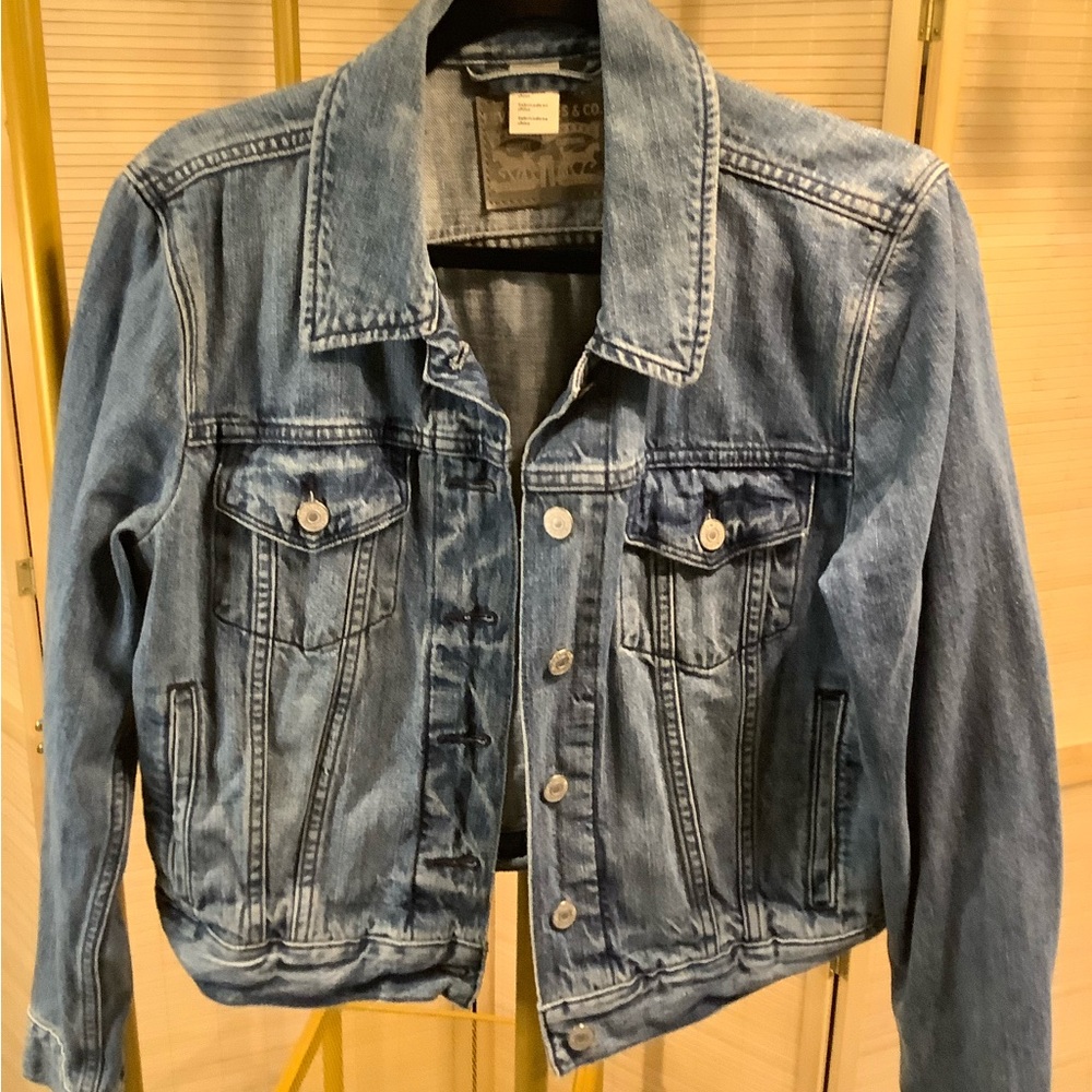Levi's Light Blue Distressed Denim Jacket